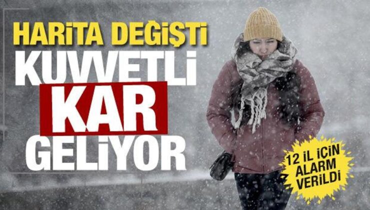 Kuvvetli kar geliyor! Meteoroloji 12 il için alarm verdi
