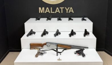 Malatya'da operasyon: 13 ruhsatsız silah ele geçirildi