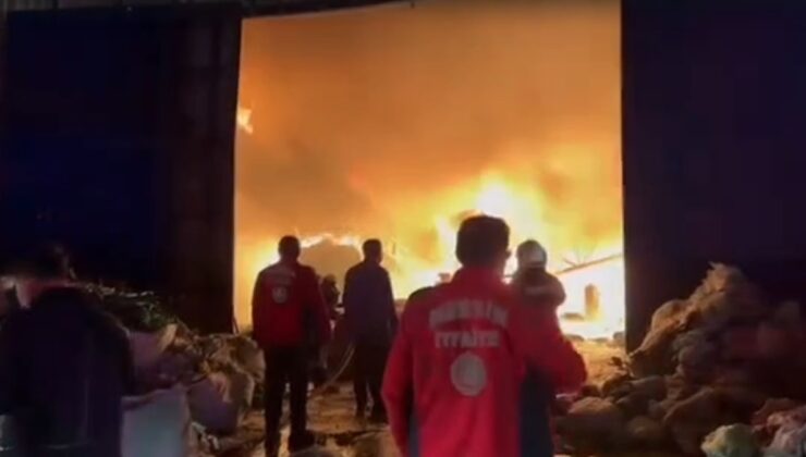 Mersin'de geri dönüşüm tesisinde yangın