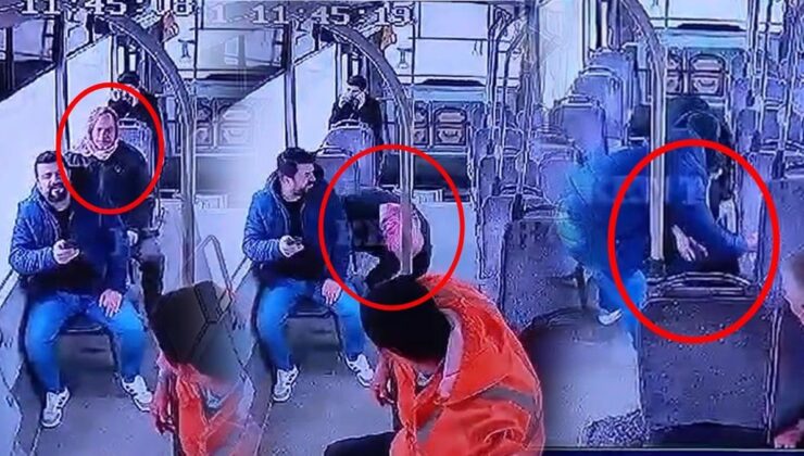 Otobüste aniden yere yığıldı titremeye başladı! Görenler korkudan titredi