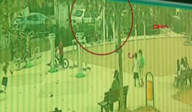Parktaki çocuğa yorgun mermi isabet etti