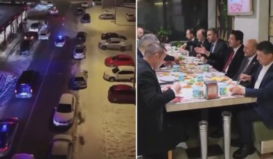 Saadet Partisi lideri Mahmut Arıkan ciğer yemeye çakarlı konvoyla gitti