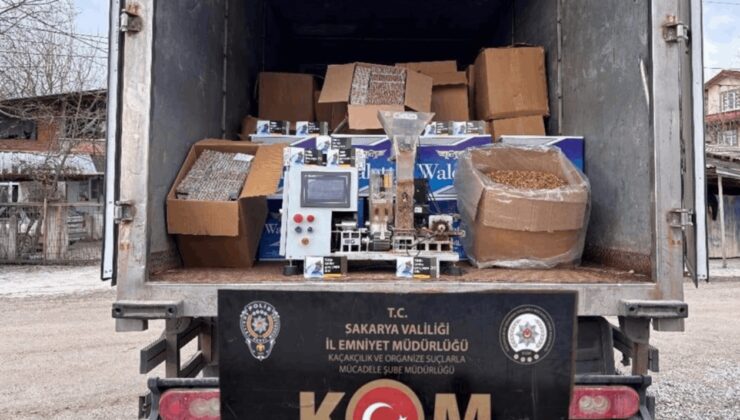 Sakarya'da 670 kilo kaçak tütün ile 483 bin makaron yakalandı