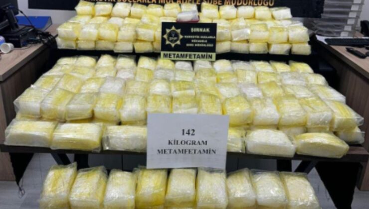 Şırnak'ta 142 kilogram uyuşturucu ele geçirildi