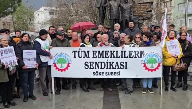 Söke’de emeklilerden oturma eylemi: “Sadaka değil, hakkımızı istiyoruz”