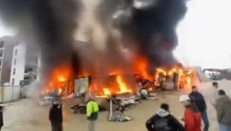 Son Dakika: Arnavutköy’de işçi konteynerinde yangın! Ekipler müdahale ediyor