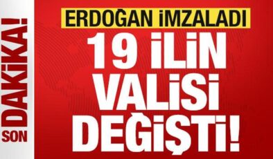 Son dakika: Başkan Erdoğan imzaladı! 19 ilin valisi değişti
