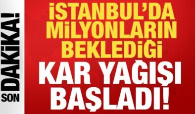 Son dakika haberi: İstanbul’da beklenen kar yağışı başladı! Okullar tatil edilmişti…