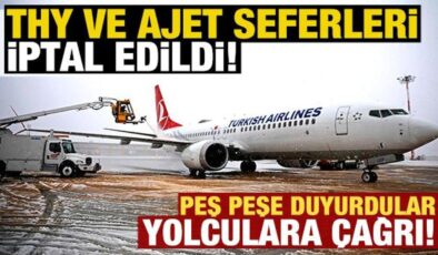 Son dakika: THY ve AJet seferleri iptal edildi! Peş peşe açıklama geldi…