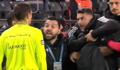 Tayyip Talha Sanuç kırmızı kart gördü! Burak Yılmaz hakemin üstüne yürüdü