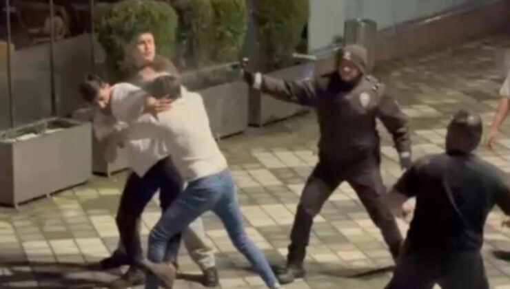 Tekme tokat kavga ettiler! Polis havaya ateş ederek ayırabildi