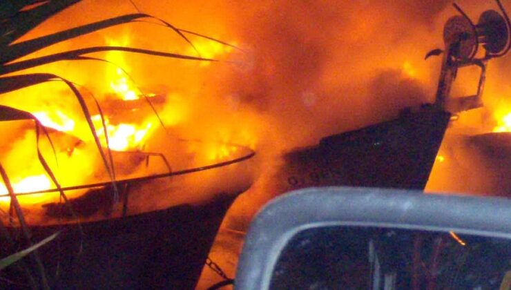 Tersanede yangın paniği