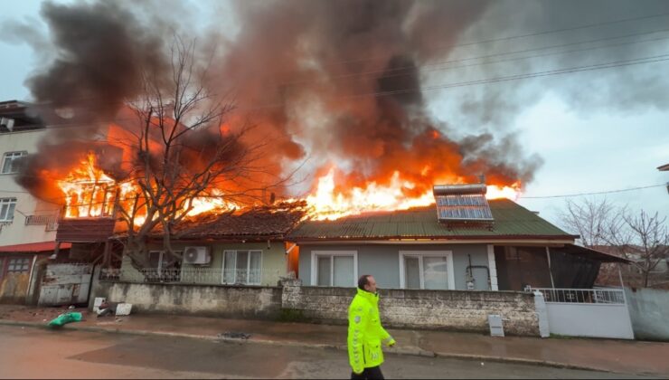 Tokat’ta yangında mahsur kalan kedinin imdadına itfaiye yetişti