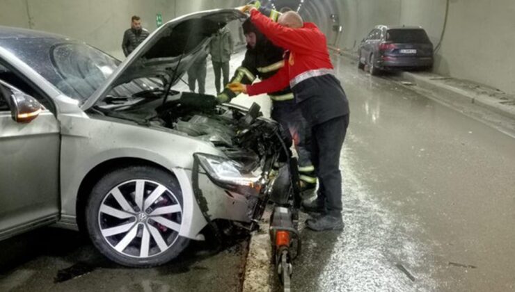 Tünelde zincirleme kaza can aldı