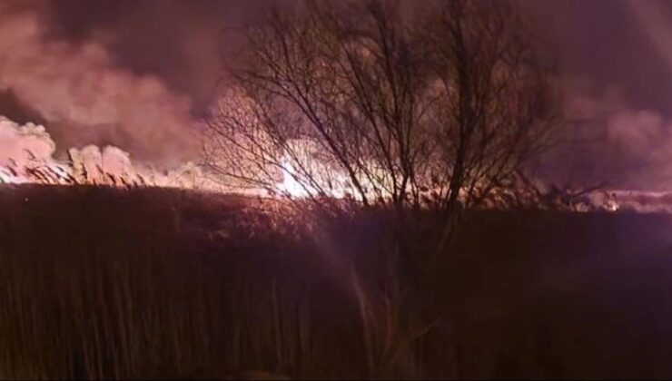 Türkiye’nin 12. büyük gölü yanıyor