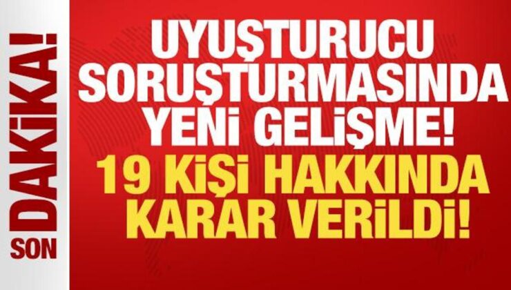 ‘Uyuşturucu’ soruşturmasında 19 şüpheli tutuklandı