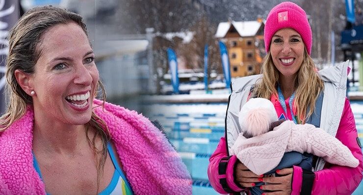 5 ay önce anne oldu: Buzlu sudan 2 altın madalya ile çıktı!