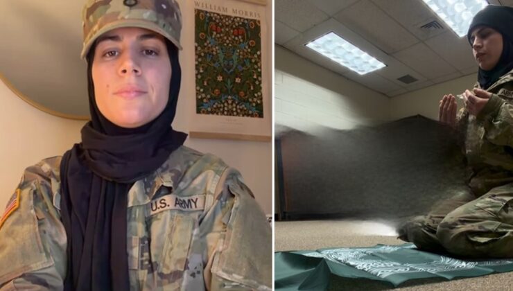 ABD ordusunda asker olan kadın sosyal medyada tartışma yarattı: 'Türküm, tesettürlüyüm'
