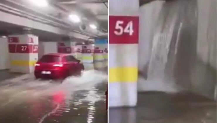 Adana Şehir Hastanesi’nin otoparkı sular altında kaldı