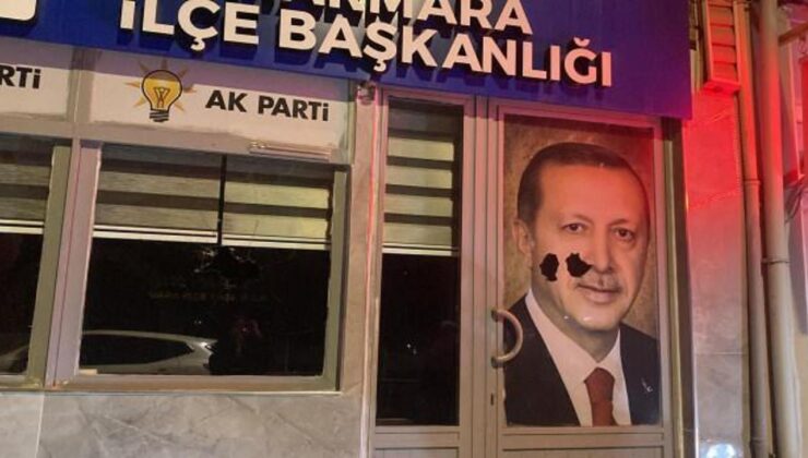 AK Parti İlçe Başkanlığı binasına saldırı!