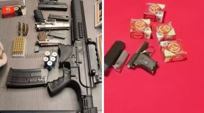 Atölyeye çevrilen evde kalem görünümlü silahlar ele geçirildi