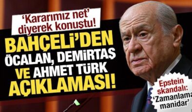 Bahçeli’den Öcalan, Demirtaş ve Ahmet Türk açıklaması! ‘Kararımız net!’