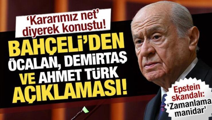 Bahçeli’den Öcalan, Demirtaş ve Ahmet Türk açıklaması! ‘Kararımız net!’