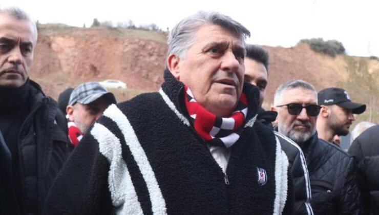 Beşiktaş Başkanı Serdar Adalı taraftarla birlikte maça geldi