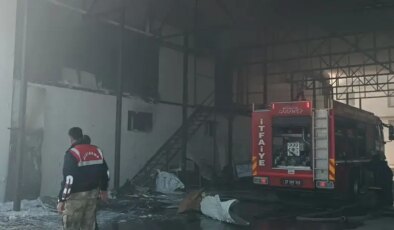 Biber fabrikasında korkutan yangın