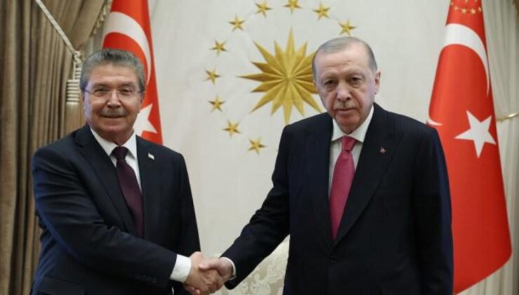 Cumhurbaşkanı Erdoğan, KKTC Başbakanı Üstel’i kabul etti
