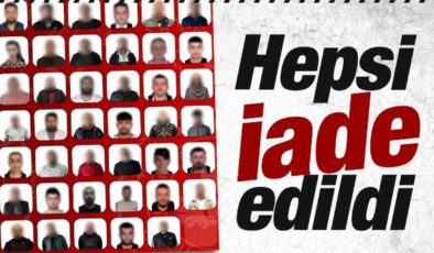 Dev operasyon: 23’ü kırmızı bültenle aranan 41 kişi Türkiye’ye iade edildi