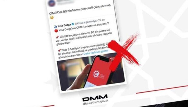 DMM ‘CİMER’de 90 bin kişinin görev yaptığı’ iddiasını yalanladı