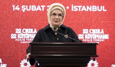 Emine Erdoğan, TOGEMDER’in ’22 Okula 22 Kütüphane’ projesinin açılış törenine katıldı