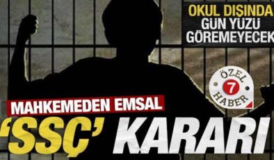 Emsal suça sürüklenen çocuk kararı: Okul saatleri dışında ev hapsi ve elektronik kelepçe