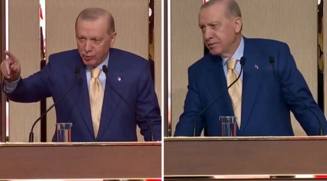 Erdoğan, açılan formayı görünce konuşmasını böyle kesti