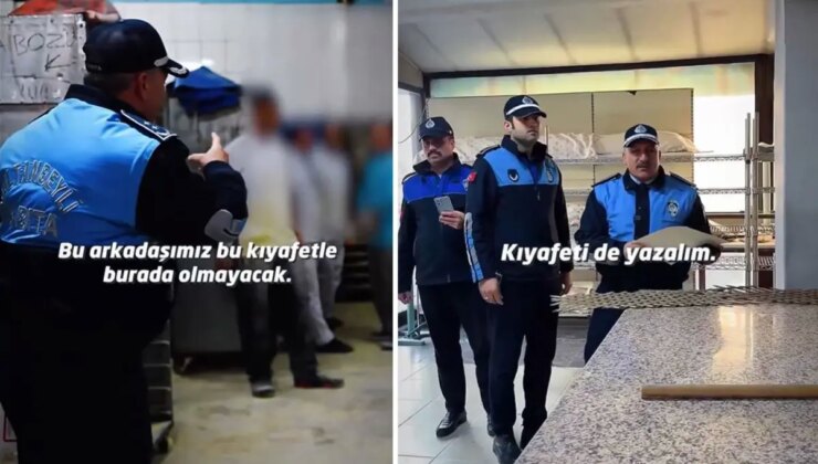 Fırına denetime giden zabıta ekiplerini şaşırtan manzara: Bu kıyafetle olmaz