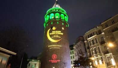 Galata Kulesi’nde ramazan ışığı