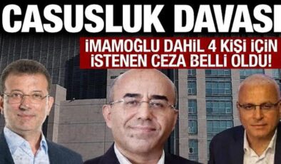 İmamoğlu’nun da aralarında bulunduğu 4 şüpheli hakkında ‘casusluk’ iddianamesi hazırlandı