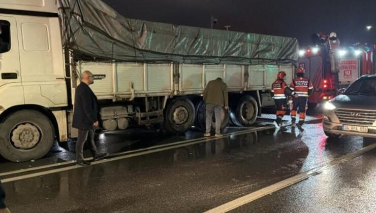 İstanbul’da karşıya geçmek isteyen kadın kamyonun altında kaldı