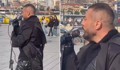 İstanbul’un göbeğinde şarkı söyledi, kim olduğunu fark eden şaştı kaldı