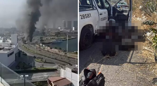 İşte Meksika’dan ilk görüntüler! Polisleri öldürüp yol kenarına attılar