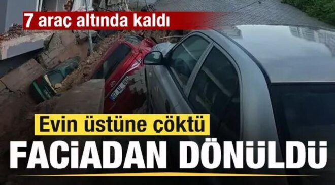 İzmir’de toprak kayması; 2 bina ve 7 araç zarar gördü