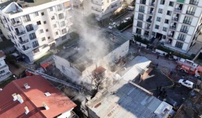 Maltepe’de korku dolu anlar: Atölye alev alev yandı