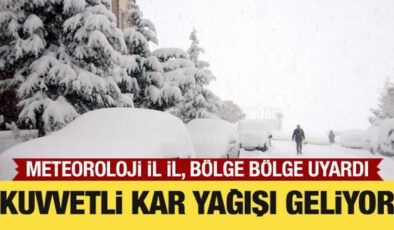 Meteoroloji il il uyardı: Kuvvetli kar yağışı geliyor