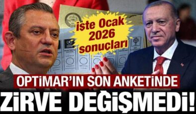 Optimar’ın son anketinde zirve değişmedi: İşte Ocak 2026 sonuçları