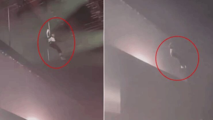 Sahnede facia: Ünlü şarkıcı 20 metreden yere çakıldı