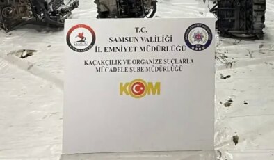 Samsun’da 13 gümrük kaçağı otomobil motoru ele geçirildi