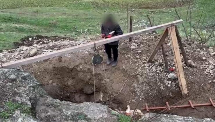 Samsun’da araziye çukur kazarak define arayan 4 şüpheli yakalandı