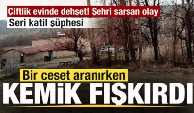 Şehri sarsan olay! Çiftlik evinde dehşet! 1 ceset aranırken kemik fışkırdı