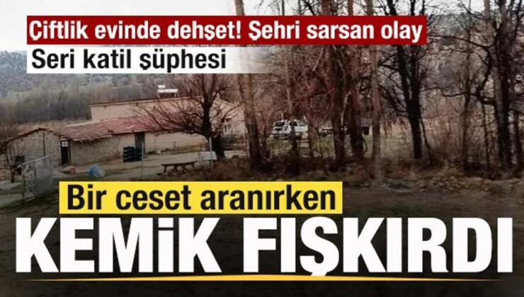 Şehri sarsan olay! Çiftlik evinde dehşet! 1 ceset aranırken kemik fışkırdı
